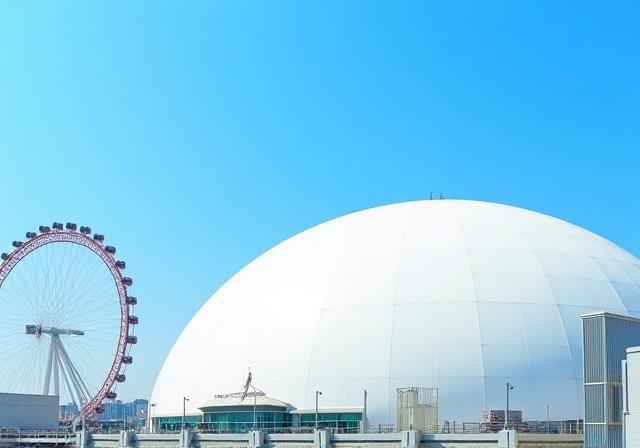東京ドームとラクーア周辺のモダンな街並み